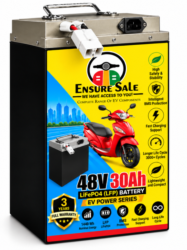 Ensure Sale 48V 30Ah LFP Lithium Battery Front View
